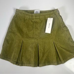 New BDG Urban Outfitters Green Corduroy Zip Skirt XS